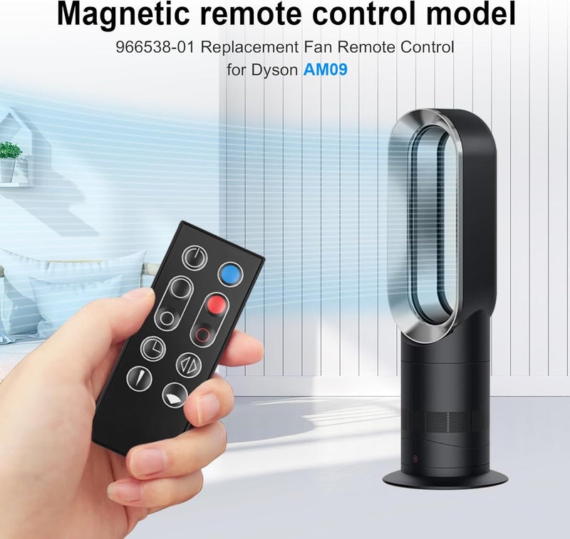 Tendodo 966538-01 Replacement Fan Remote Control for Dyson AM09 Hot + Cool Heater Tower Fan with Battery with Magnetism - Image 2